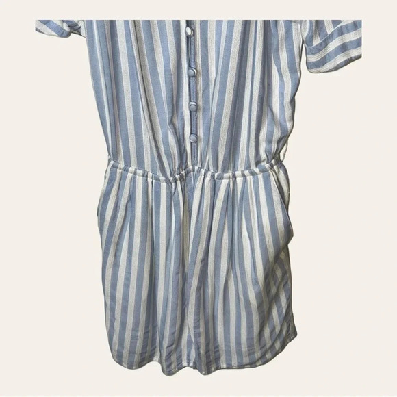 0090W. PAIGE STRIPED SHORT‎ SLEEVE ROMPER SIZE XSMALL - Picture 5 of 10